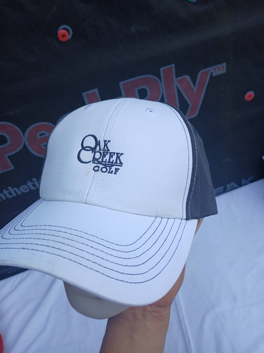 Men’s White and Gray Performance Cap